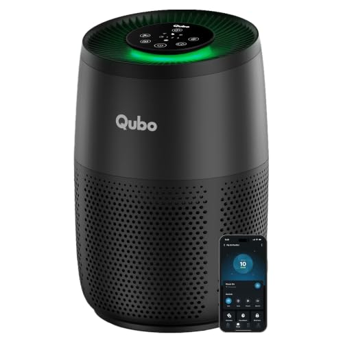 Qubo R250 Smart Air Purifier for bedroom by Hero Group| Up to 250 SqFt| True HEPA H13|Removes 99.99% Dust, Allergens, Smoke, Virus & PM2.5|150 m³/h CA