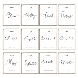 12 PCS Inspirational Wall Art, Minimalist Motivational Quotes Mindset Wall Decor Positive Sayings...