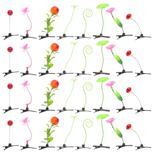 KICHOUSE 32�Z�b�g�A���w�A�N���b�v �{����������ȐA���f�U�C�� ���̎q�p�w�A�A�N�Z�T���[ �y�ʑϋv���ɗǂ��w�A�p�t�����[�N���b�v �t�@�b�V���������̃w�A�X�^�C������