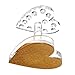 Wenettion Makeup Nail 12 Holes Acrylic Gel Brush Pen Holder Heart Gold Rest Stand Display