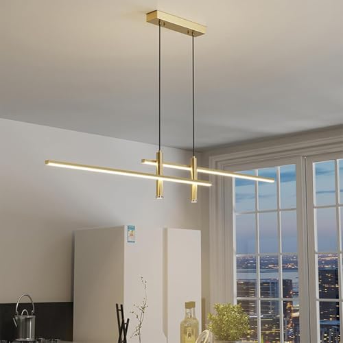 Lampadario Moderno Lineare LED Lampada a Sospensione Cucina Isola Soggiorno
