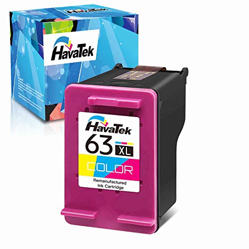 HavaTek Re-Manufactured Ink Cartridge Replacement for HP 63 63XL ( 1 Tri-Color ) Used in HP Envy 4520 4513 4511 OfficeJet 3830 5255 3834 4650 5258 Deskjet 1112 3630 3634 2132 3639 3636 Printer