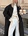 IDEALSANXUN Long Wool Coats for Women 2025 Fall Jackets Winter Trench Coat Casual Oversized Boyfriend Dressy Peacoat Overcoat, Black, M