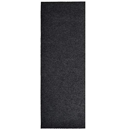 Icustomrug Spartan Weather Warrior Duty Indoor/Outdoor Utility Berber Loop Carpet Runner, Area Rugs, 3Ft,4Ft,6Ft Widths 70 Custom Sizes With Natural Non-Slip Rubber Backing 3' X 12' In Black #TOP3