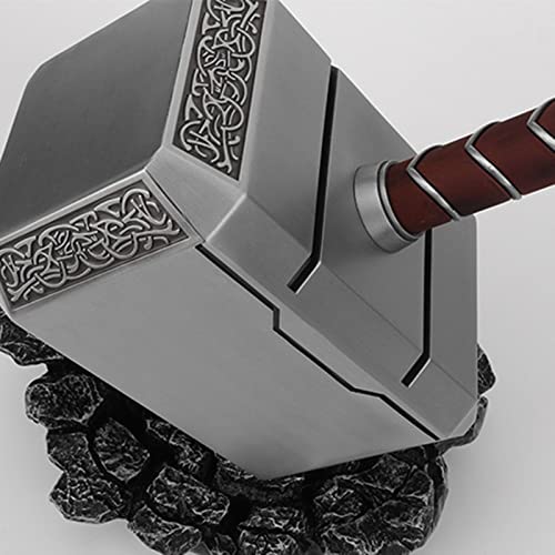 Metal Thunder Mjolnir, Cosplay Adult Hammer, 1:1 Metal (Liga De Zinco), Com Base Luminosa, 3.5Kg, 44