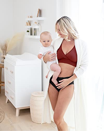 Image of Kindred Bravely French Terry Racerback Nursing Sleep Bra for Maternity /Breastfeeding (Spice, Large)