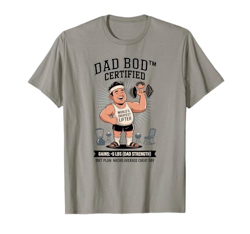 Dad Bod Gains Funny Lifting Donut Humor Padre Camiseta