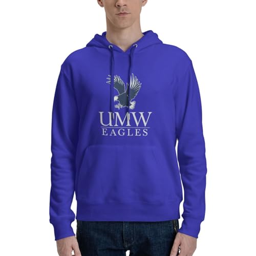 University Of Mary Washington Logo Hoodie Long Sleeve Pullover Casual Sweatshirt Hooded Noveltyblue2