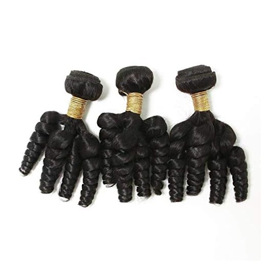 BIPLE Meches Cheveux Humains Bresilienne Rémy Perruques 10" 10" 10" tissage avec Lace closure 10"