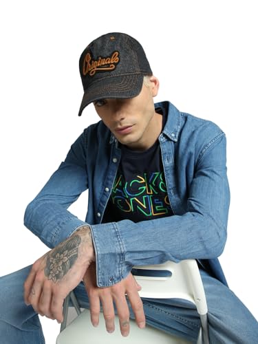 Image of JACK&JONES Navy Blue Denim Cap