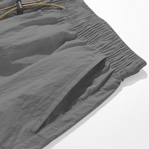 Xiaojmake Mens Cargo Shorts Lightweight Parachute Short Pants with Pockets Summer Adjustable Waistband Casual Hiking Shorts4