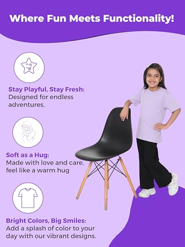 Image of Girl's Solid Regular Fit Half Sleeve 100% Pure Cotton T-Shirt