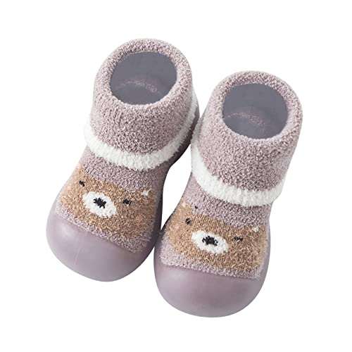 Baby Girl Shoes,Baby Girl Shoes Sock Shoes Anti-Slip Fuzzy Slipper Soft Indoor Work Shoes 0-3 Years