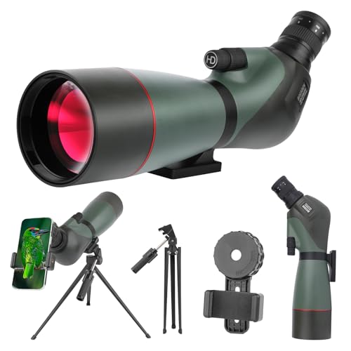 Telescopio Terrestre, Zoom Catajos Alta Potencia, Adaptador Teléfono, Trípode, Bolsa, 45° Angular, Observación Estrellas, Aves, Caza