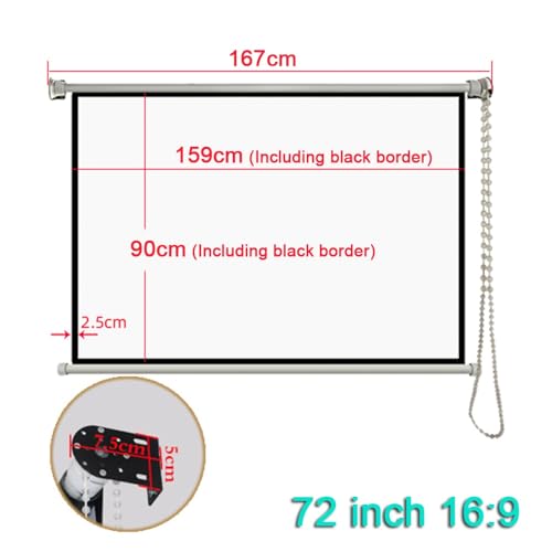 Pantalla Manual de Proyector 72" 16:9 miniatura 7