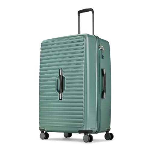 Image of Skybags Plastic Spinner Trunk Check-in Trolley Bag, 78cm | Large Hardsided Luggage with Smooth 8-Wheel & TSA Lock | Suitcase for Travel | 5-Year International Warranty (Green)