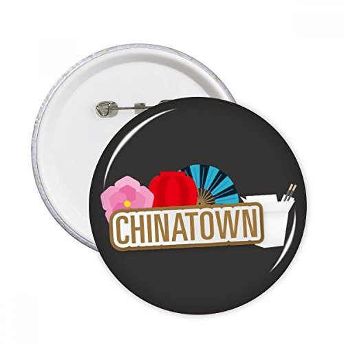 Pin's badge bouton marron motif lanterne chinoise pour personnaliser vos sacs