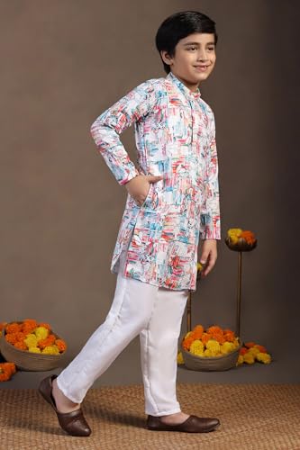 Image of Fashion Dream Boy Teal Kurta Pyjama Set|Boy Kurta Set|Kurta Pyjama Set