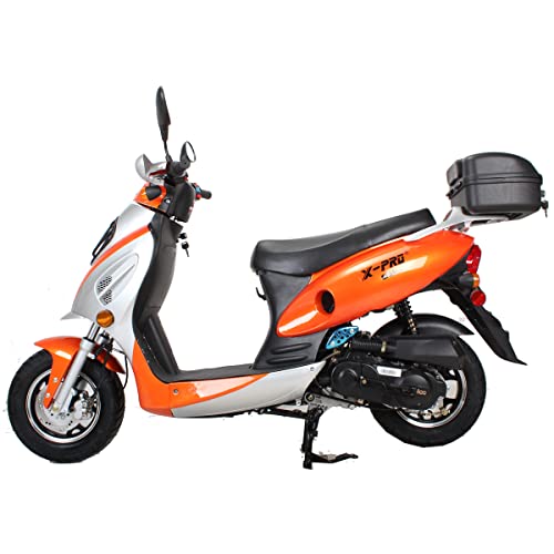 X-PRO Oahu 50cc Moped with 10' Aluminum Wheels, Rear Trunk! Electric/Kick Start!...