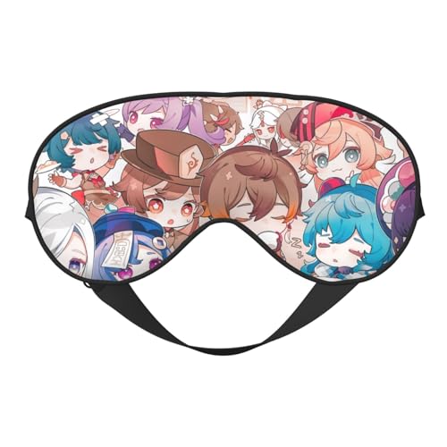 原神 アイマスク 睡眠アイマスク スリープマスク 目隠し 遮光 収縮バンド型 調整可能 圧迫感なし 軽量 通気性 柔らかい 快適 手洗いok 快眠 安眠 昼寝 仮眠 飛行機 旅行 出張用 オールシーズン対応 子供 大人 男女兼用 1枚 おしゃれ 人気 プレ