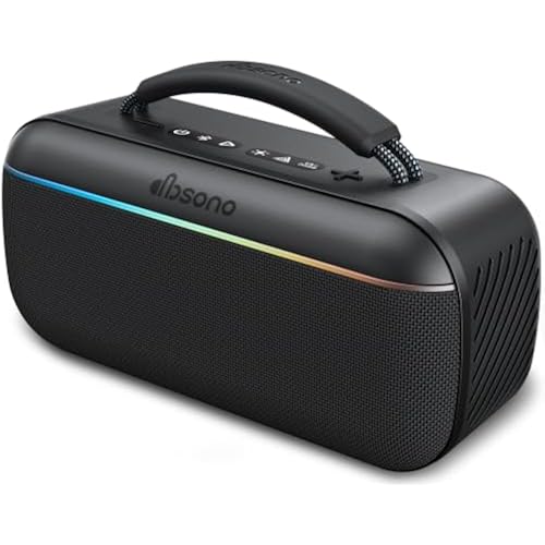 dbsono Bluetooth Speaker Portable Wireless, 100W Peak, Bluetooth 6.0, Black