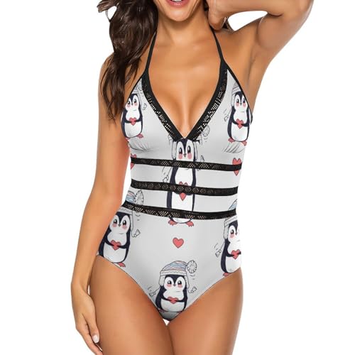 Maillot de bain une pièce pingouin avec coupe monokini ajustée pour sublimer votre silhouette