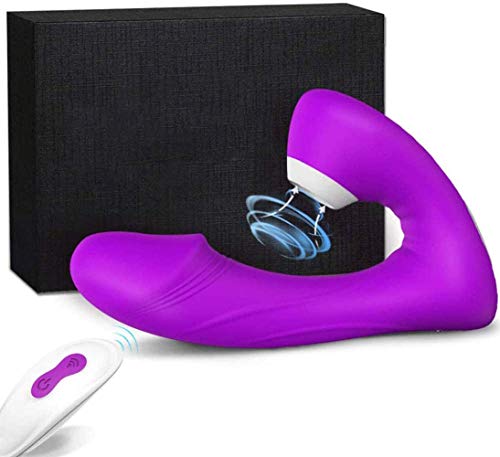 YUESUO Masajeador Portátil 9 modos de masaje, Recargable (púrpura) (B)