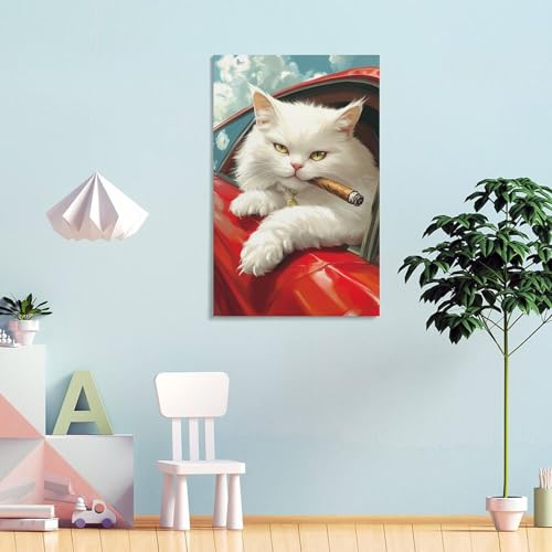 Tableau chat persan décoration murale chambre cocon