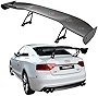ICBEAMER GT Wing Universal Fit 3D Carbon Fiber Rear Trunk Deck Spoiler with Accessories Kit (57' Length / 7' Bracket Height)