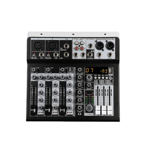 Mélangeur audio KP4 entrée stéréo 4 canaux pour streaming facile