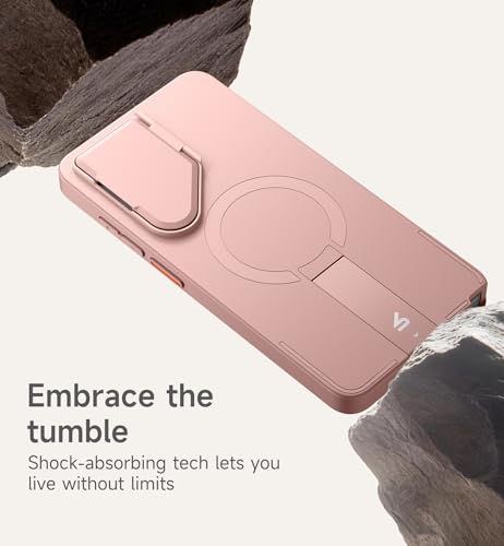 Image of SURITCH for Samsung Galaxy S26 Ultra Phone Case, Magnetic Protective Cover with Camera Cover & Adjustable Metal Kickstand for Galaxy S26 Ultra -Pink