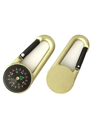 HNYM-Boussole Compass Portable en Métal pour randonnée /Voyage/Camping à lentille de grossissement, professionnellement (Champagne) Cover