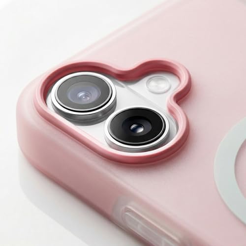 Image of amazon basics Luxury MagSafe Compatible Magnetic Case for iPhone 17 | Soft Touch Matte Pastel Finish | Shockproof Back Cover with Camera Protection (Pink)