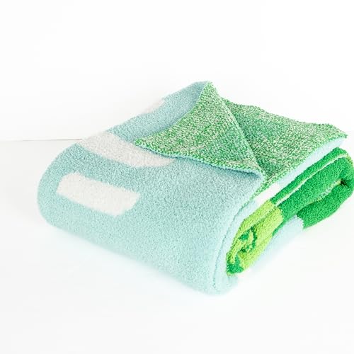 Image of Jay Franco Minecraft Creeper Feather Knit Fluffy Throw Blanket - Fuzzy Blanket Measures 50 x 60 Inch - Super Soft Lightweight Gamer Bedding