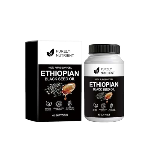 Purely Nutrient Ethiopian Black Seed Oil Organic Cold Pressed Pure Formula (Black)