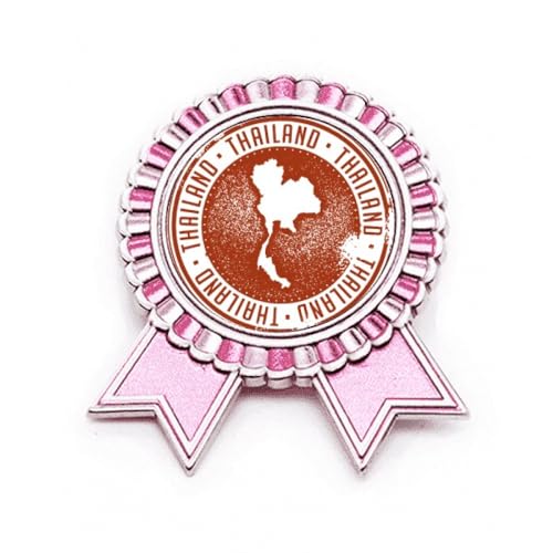 Broche Thaïlande rose en métal pour sublimer un look fade avec originalité