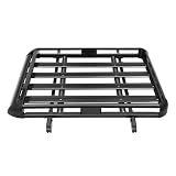 Barras portaequipajes de aluminio, cesta de techo con capacidad de carga de 68 kg, cesta de techo para coche, portaequipajes de aluminio para coche, portaequipajes de coche, cesta de equipaje, para