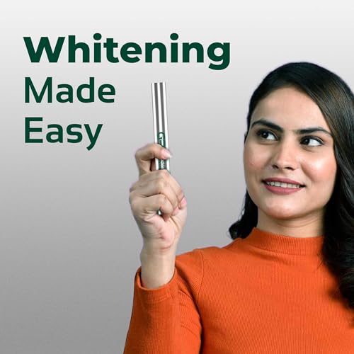 Image of GRIN Pearly Wand Teeth Whitening Pen-2ml | Instant Whitening Gel Pen for White Smile | Whiter Teeth Enamel Safe, Fresh Breath, Removes Stains from Coffee Tea Wine Pan Masala Gutka Tobacco