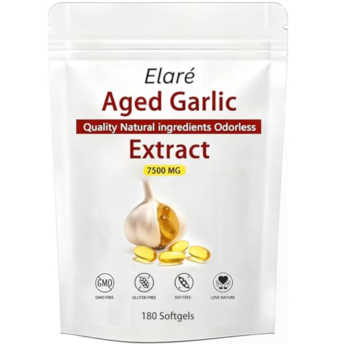 SAPURAIS Nuvapure Aged Garlic Extract Non-GMO Gluten-Free 180 Softgels