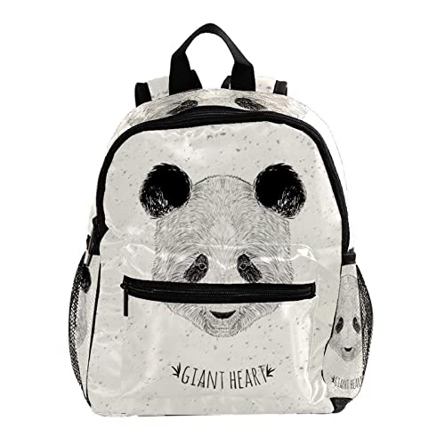 Sac à dos enfants panda beige léger de 30,5 cm pour éviter le mal de dos en voyage