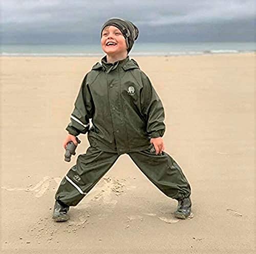 Image of CeLaVi European Kids Rain, Mud and Snow Suit for Boys Girls with Detachable Hood, Waterproof 2 Pcs Rain Set or Onepiece