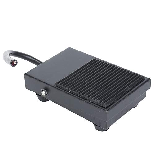 TFS 1 Foot Pedal Switch Self Reset Power Foot Controller with Non Slip Texture Design Spring Silver Contacts Suitable for Tools Equipment Rugged Iron Shell