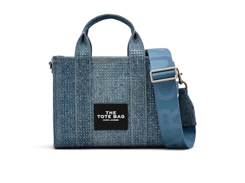 Bolso pequeño tote en denim cristal de mujer miniatura 1