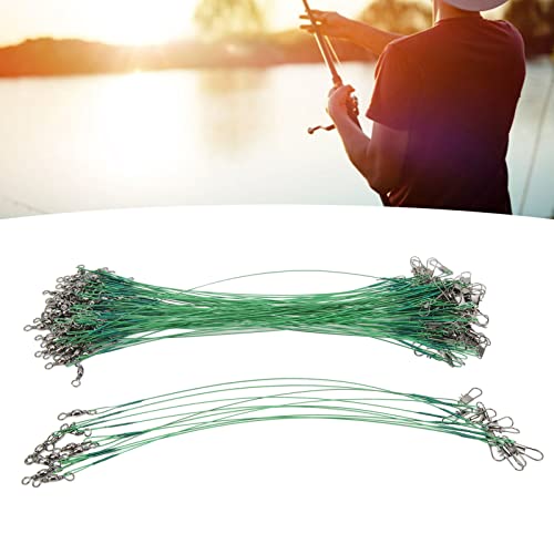100 piezas de líderes de pesca de acero 20 cm miniatura 2
