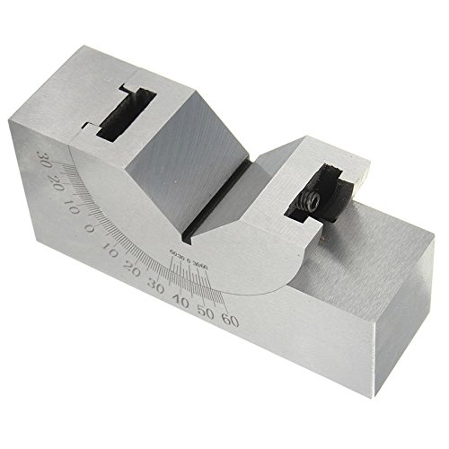 Jkjhbhged 75x25x32mm Precision Mini Adjustable Angle V Block Milling 0 Degree To 60 Degree