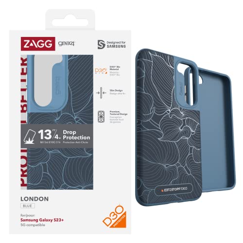 Protection Samsung S23+ antichoc 4m ZAGG Gear4 tissu design moderne