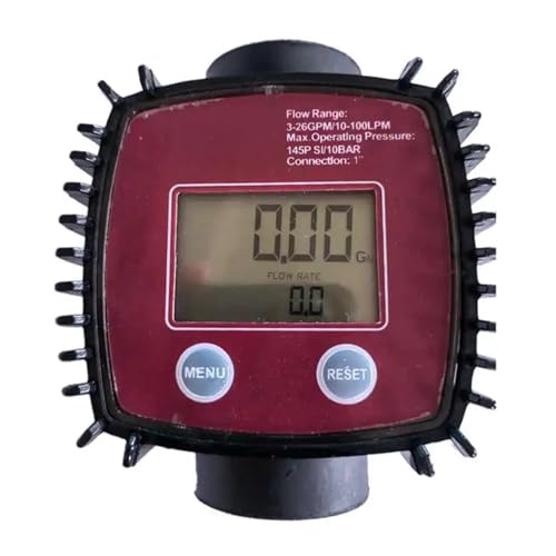 Débitmètre d'eau et carburant K25 en acier inoxydable et nylon avec écran LCD