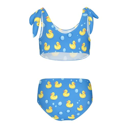 Wusikd Yellow Ducks Floating Girls Swimsuits Two Piece Swimwear Bikini Set for for Girls Size 3T2
