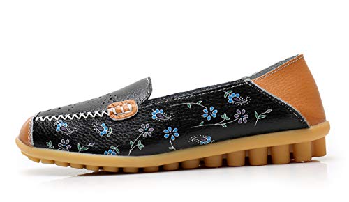 Image of VenusCelia Women's Floral Comfort Walking Flat Loafer
