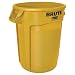 RCP2632YEL Round Brute Container, Plastic, 32 gal, Yellow